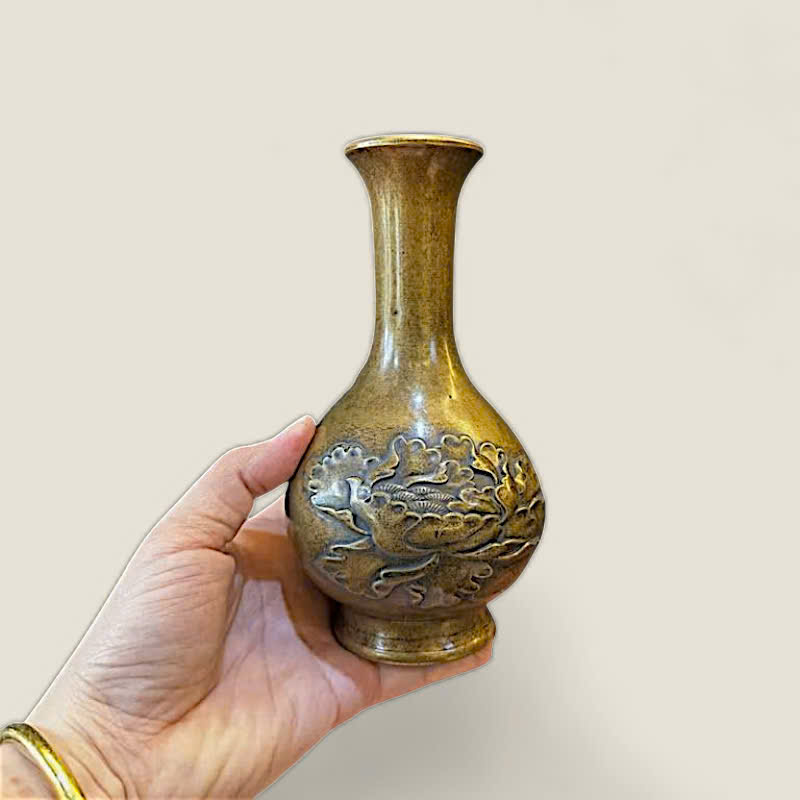 Đôi Bình Đồng Sen Điệp Vấn Luân Hồi 2 Đôi Bình Đồng Sen Điệp Vấn Luân Hồi - Ảnh 2