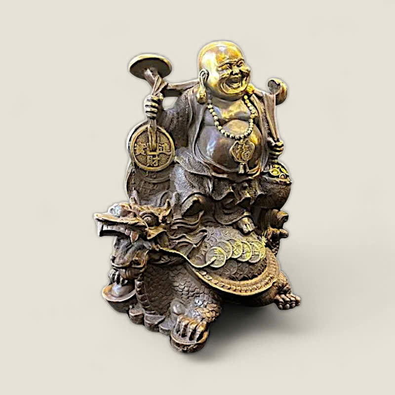 Tượng Di Lặc gánh tiền cưỡi Long Quy 6 Tượng Di Lặc gánh tiền cưỡi Long Quy - Ảnh 6