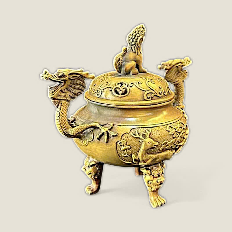 Lư xông trầm nắp Nghê quai Rồng 4 Lư xông trầm nắp Nghê quai Rồng - Ảnh 4