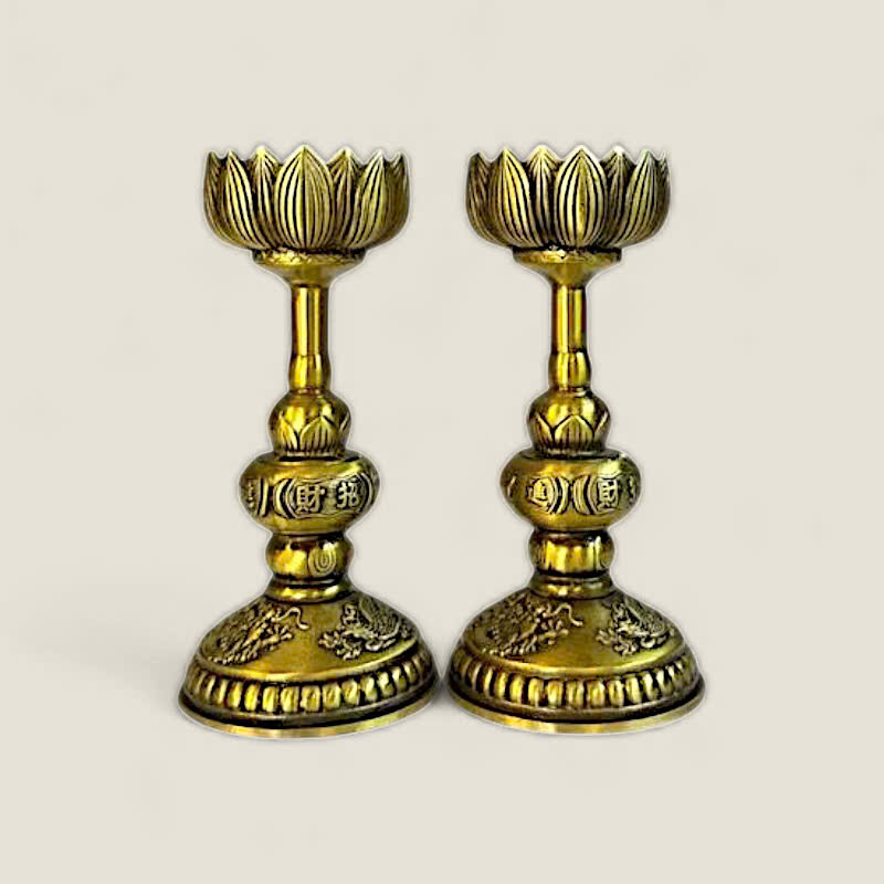 Cặp chân đèn hoa sen Long Phụng 5 Cặp chân đèn hoa sen Long Phụng - Ảnh 5