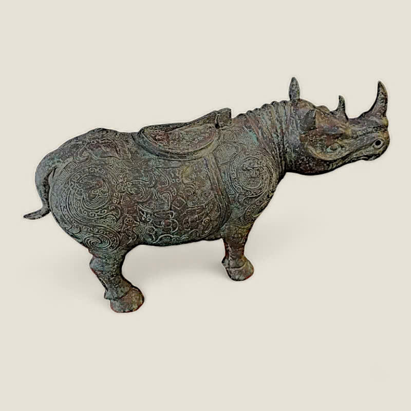 Tượng Tê Giác Đồ Đồng Cổ Phong Thủy 5 Tượng Tê Giác Đồ Đồng Cổ Phong Thủy - Ảnh 5