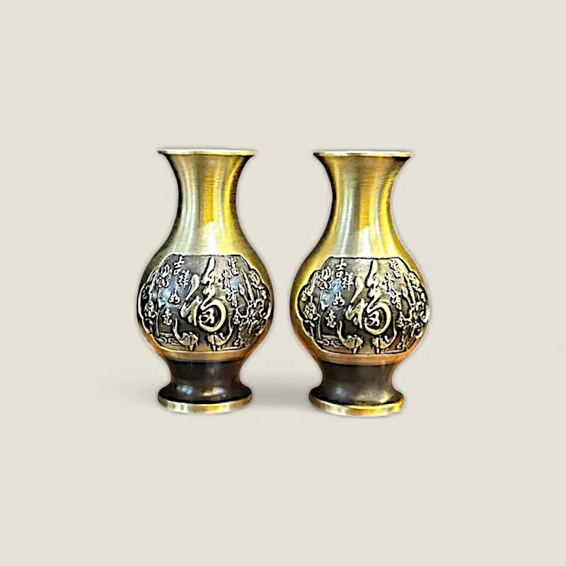 Cặp Bình tích, bình bông cá chép quần hội 1 Cặp Bình tích, bình bông cá chép quần hội