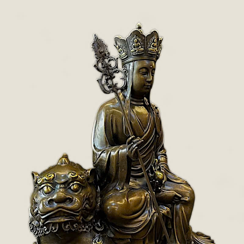 Tượng Địa Tạng Vương Bồ Tát ngồi thần thú Đề Thính 4 Tượng Địa Tạng Vương Bồ Tát ngồi thần thú Đề Thính - Ảnh 4