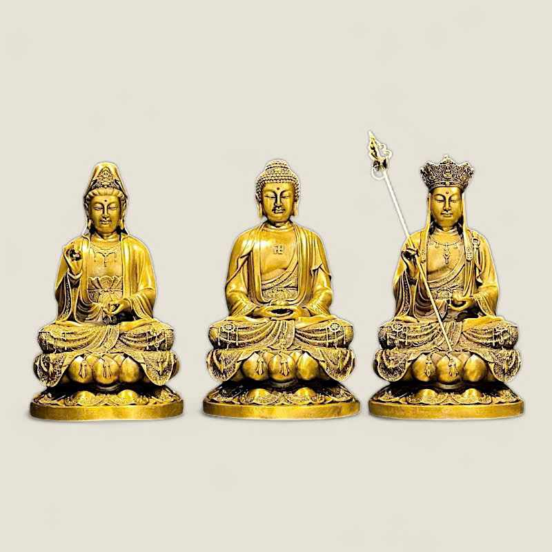 Bộ Sa Bà Tam Thánh - Quan Thế Âm - A Di Đà - Địa Tạng Vương 1 Bộ Sa Bà Tam Thánh - Quan Thế Âm - A Di Đà - Địa Tạng Vương