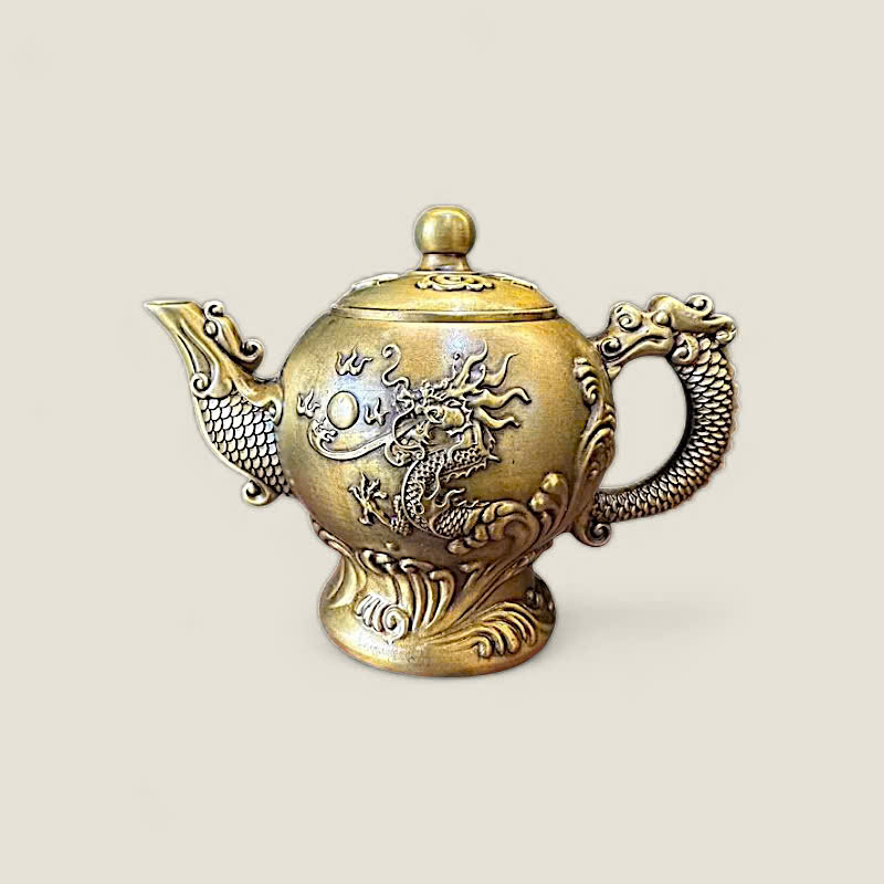 Ấm Tích Đồng Rồng Nhả Ngọc Phong Thủy 2 Ấm Tích Đồng Rồng Nhả Ngọc Phong Thủy - Ảnh 2