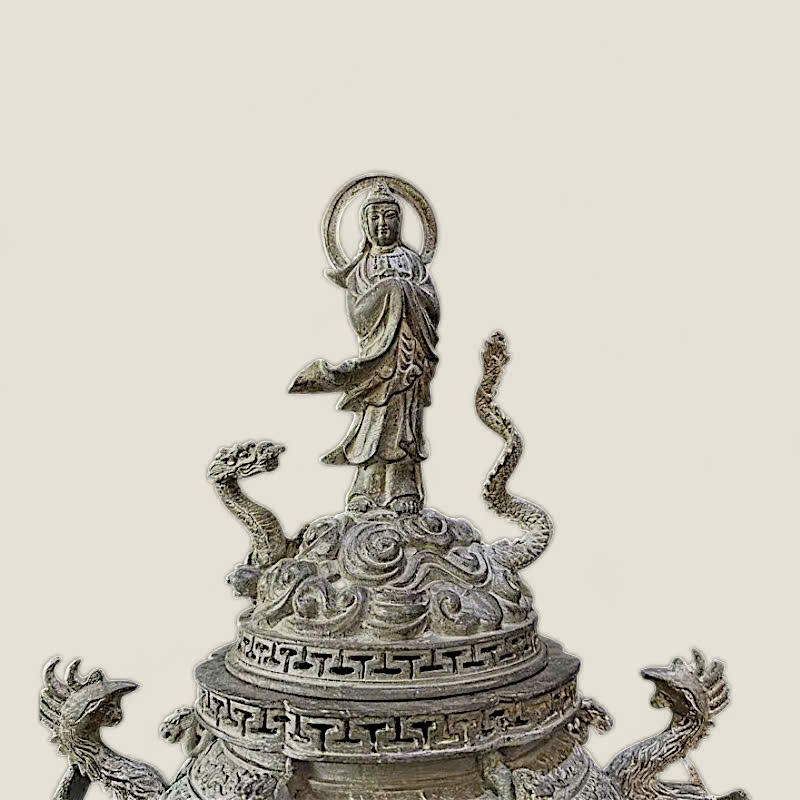 Đỉnh lư mẹ Quan Thế Âm Bồ Tát cao 62 cm 2 Đỉnh lư mẹ Quan Thế Âm Bồ Tát cao 62 cm - Ảnh 2