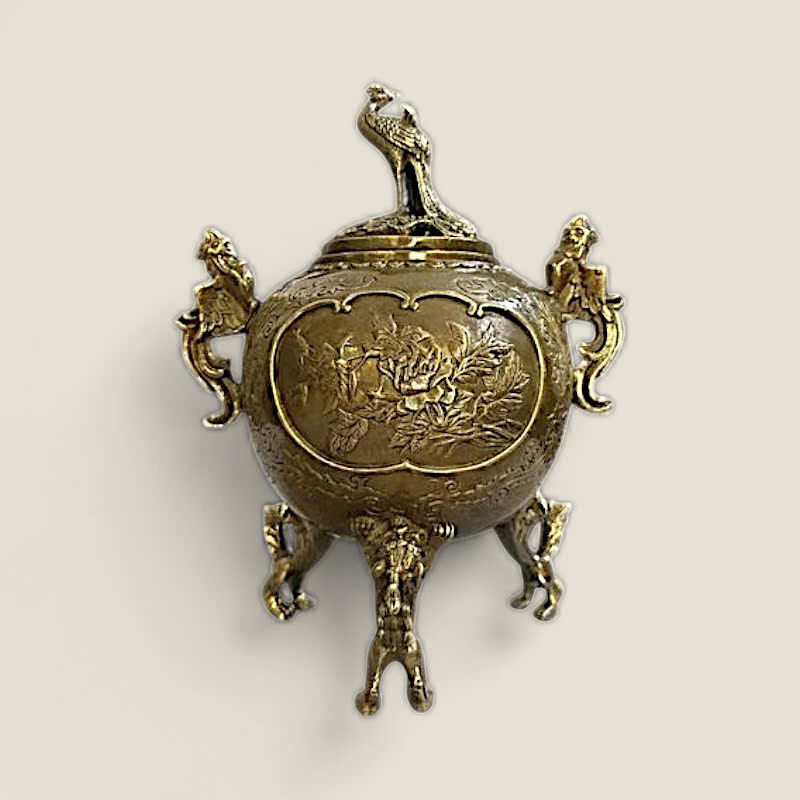 Lư xông Lân vờn cầu - Song Hạc 2 Lư xông Lân vờn cầu - Song Hạc - Ảnh 2